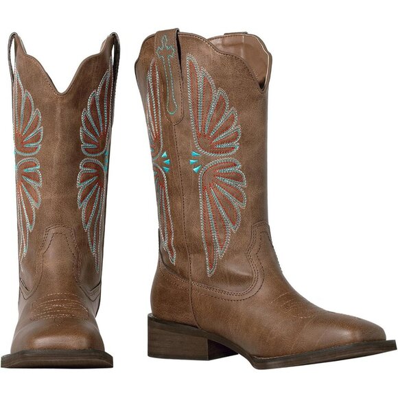 🆕SheSole Fashion Women's Cowboy Boots, Square Toe Western Cowgirl Botte Femme - Picture 7 of 9